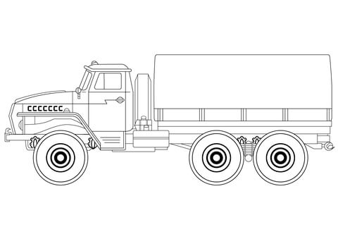 Army Truck Coloring Page